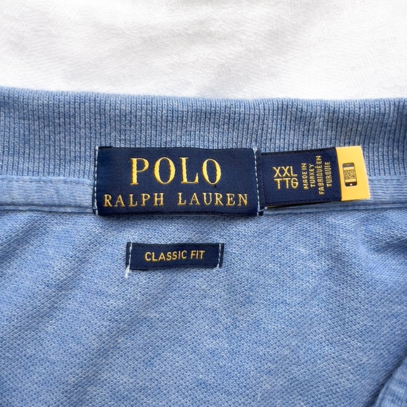 Polo Ralph Lauren The Iconic Mesh Polo Shirt Blue Classic Fit Size XXL Preppy - Picture 3 of 11